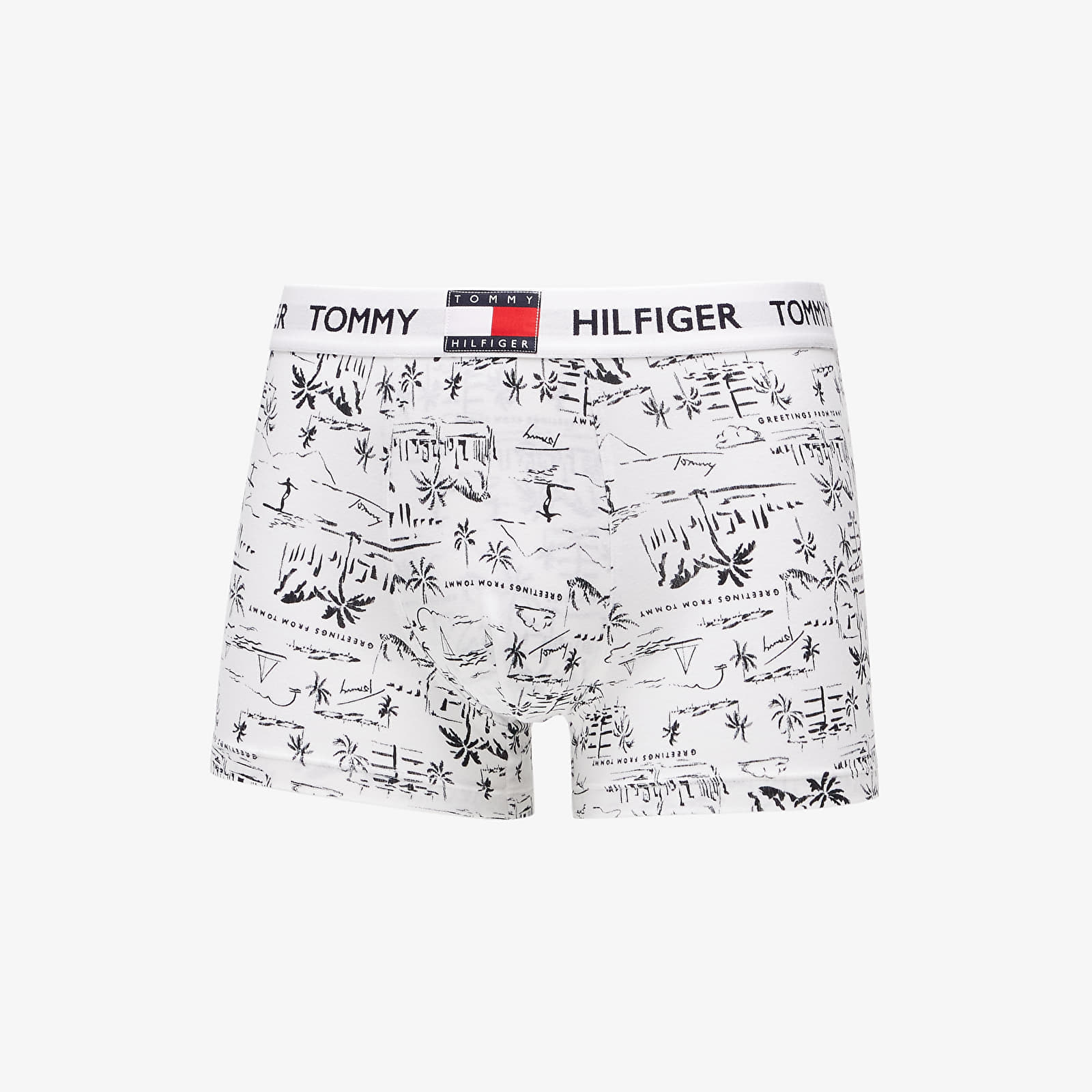 Boxerky Tommy Hilfiger 85 Cotton Trunks Print 1-Pack Greetings White
