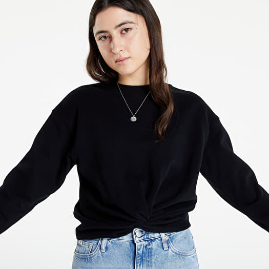 Hoodies and sweatshirts CALVIN KLEIN JEANS Twisted Hem Sweatshirt Ck Black Queens