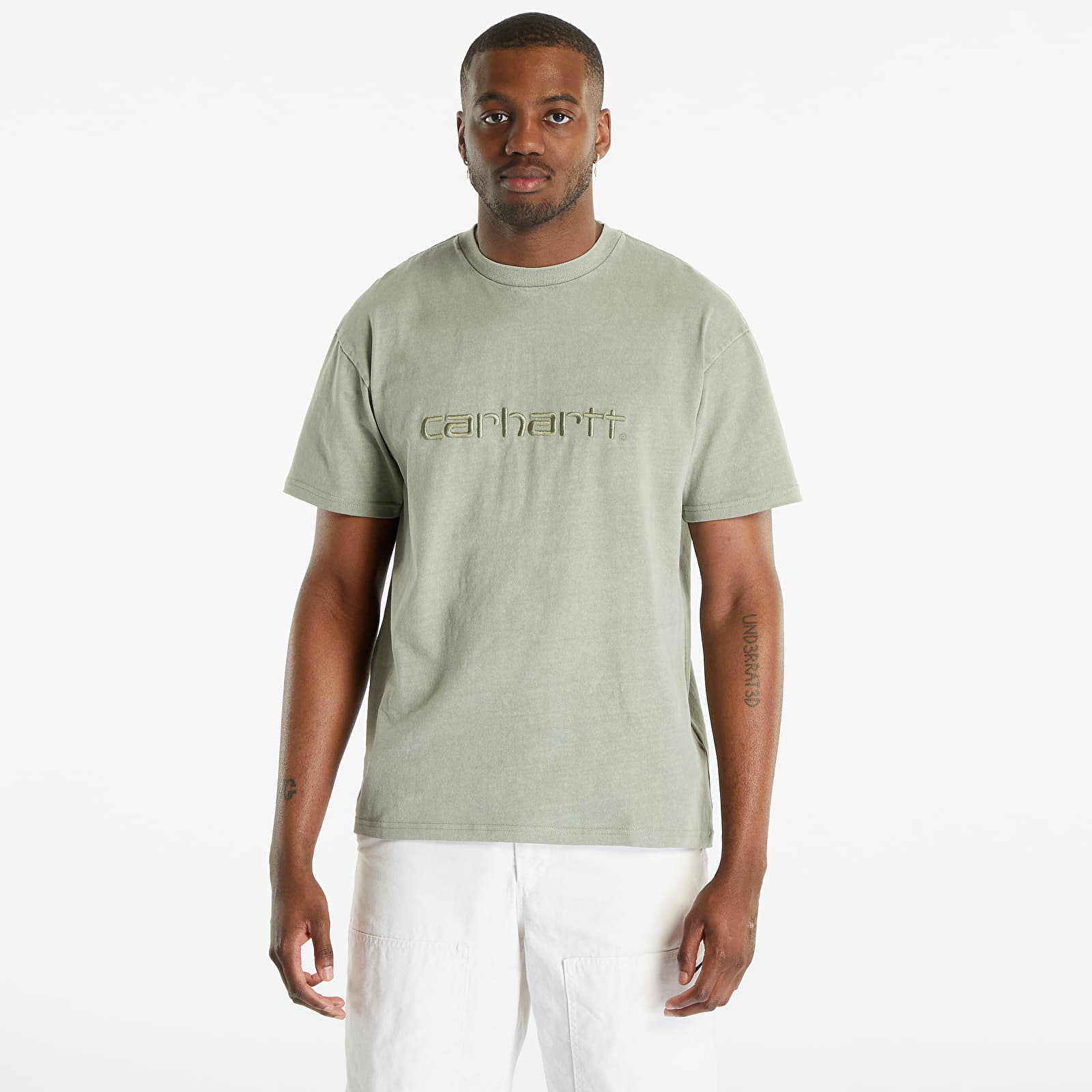 T-krekli Carhartt WIP Duster Short Sleeve T-Shirt UNISEX Yucca Garment Dyed