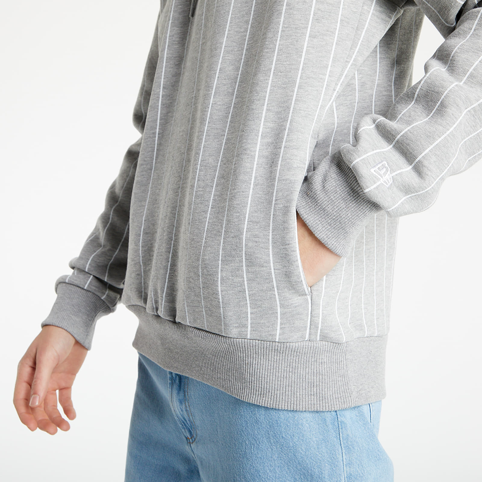 Sweatshirts New Era Heritage Pin Stripe Hoodie Heather Grey