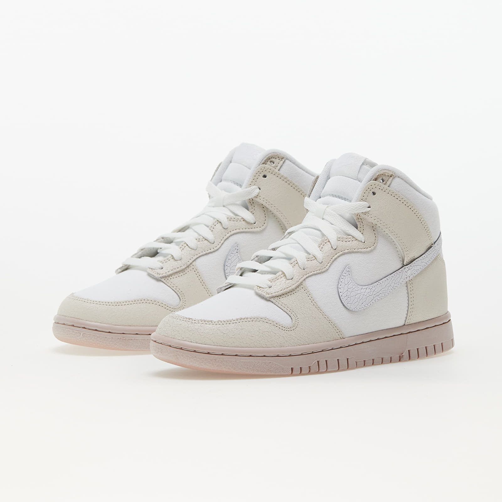 Vīriešu čības un apavi Nike Dunk High Retro Premium Summit White/ White-Phantom-Pink Oxford