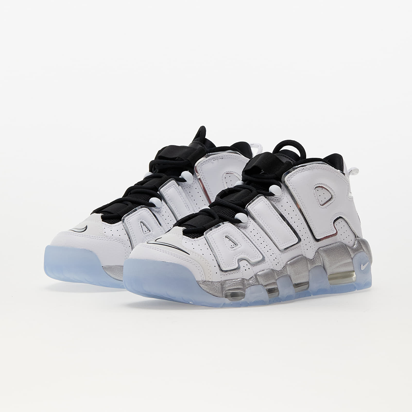 Women s sneakers and shoes Nike W Air More Uptempo White Metallic Silver Black Clear Queens