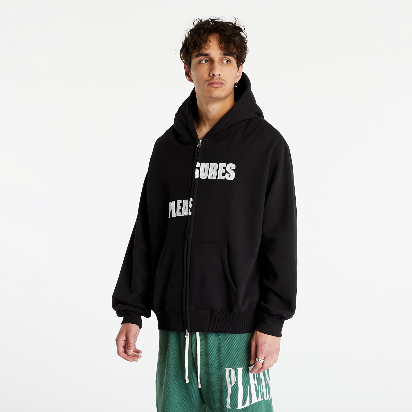 Sweatshirts PLEASURES Evolution Zip Up Hoodie Black