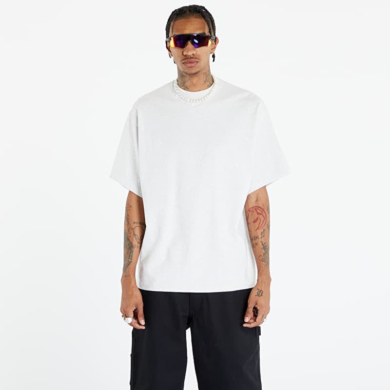 T-skjorte Nike Solo Swoosh Men's Short-Sleeve Heavyweight Top Birch Heather/ White