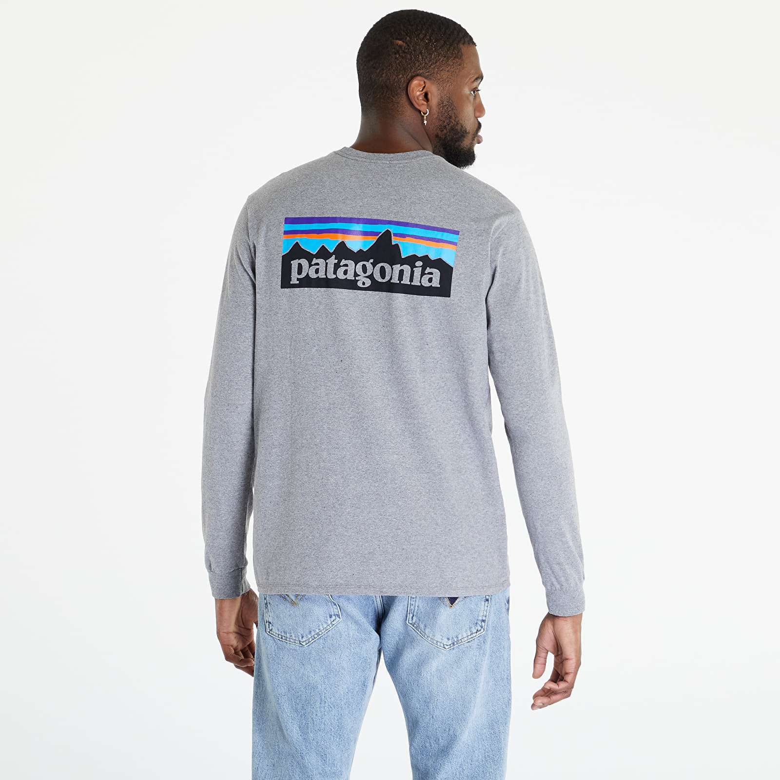 Trička Patagonia Long Sleeve P-6 Logo Responsibili-Tee Gravel Heather