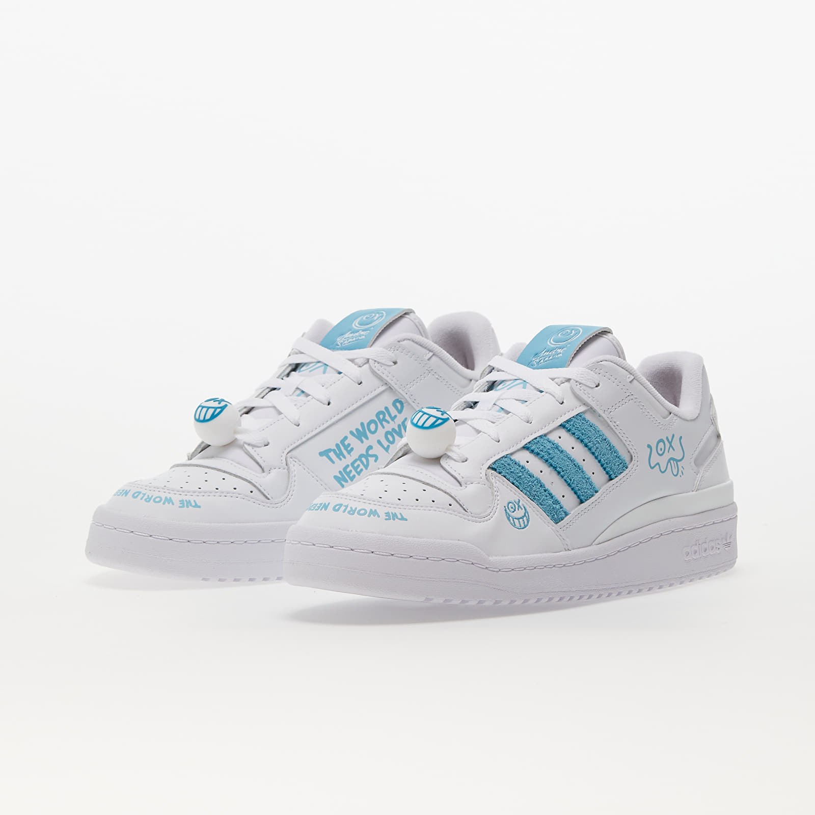 Miesten lenkkarit ja kengät adidas Originals x André Saraiva Forum Low Cl Ftw White/ Ftw White/ Ftw White