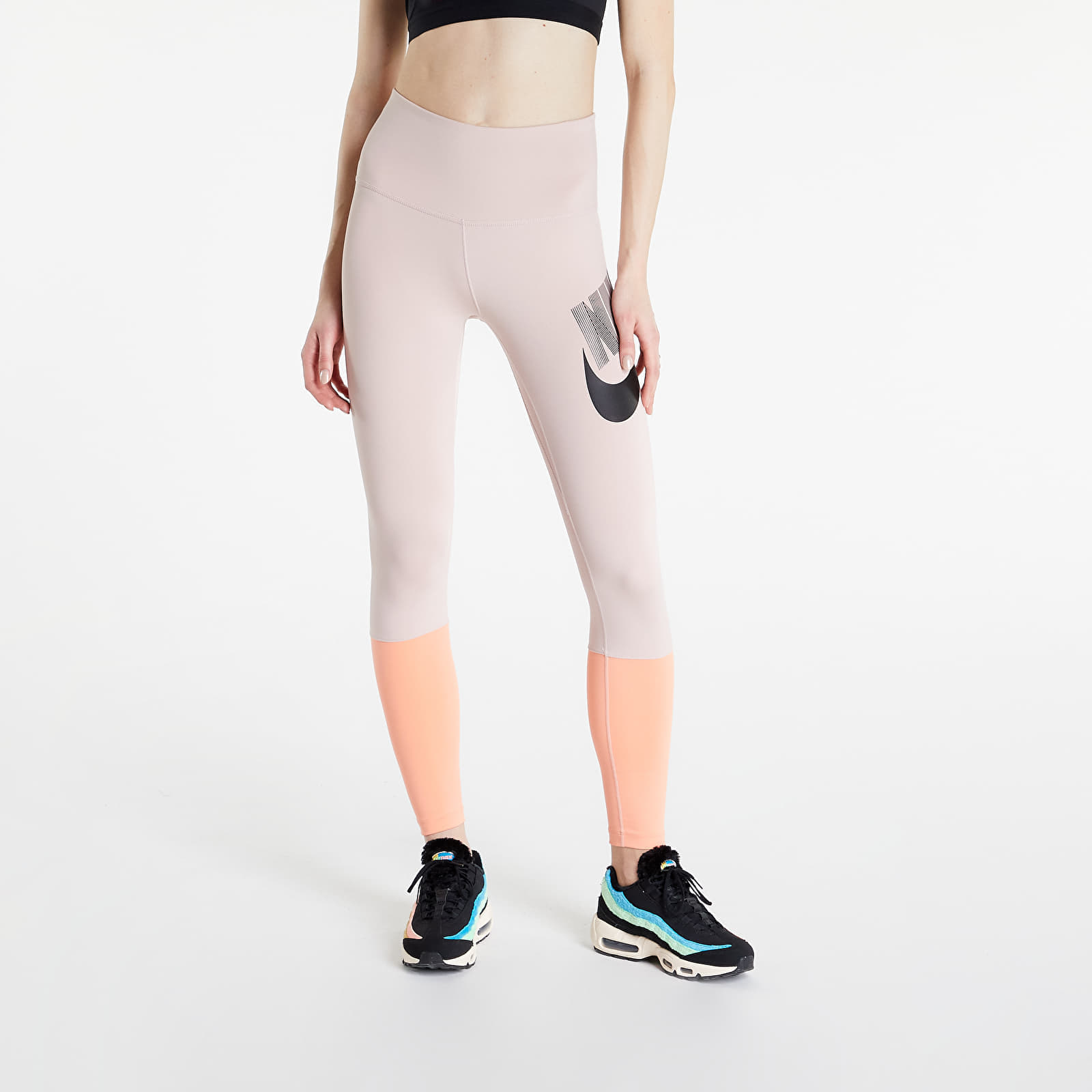 Legíny Nike Dri-FIT One Women's High-Waisted Dance Leggings Pink Oxford/ Crimson Bliss