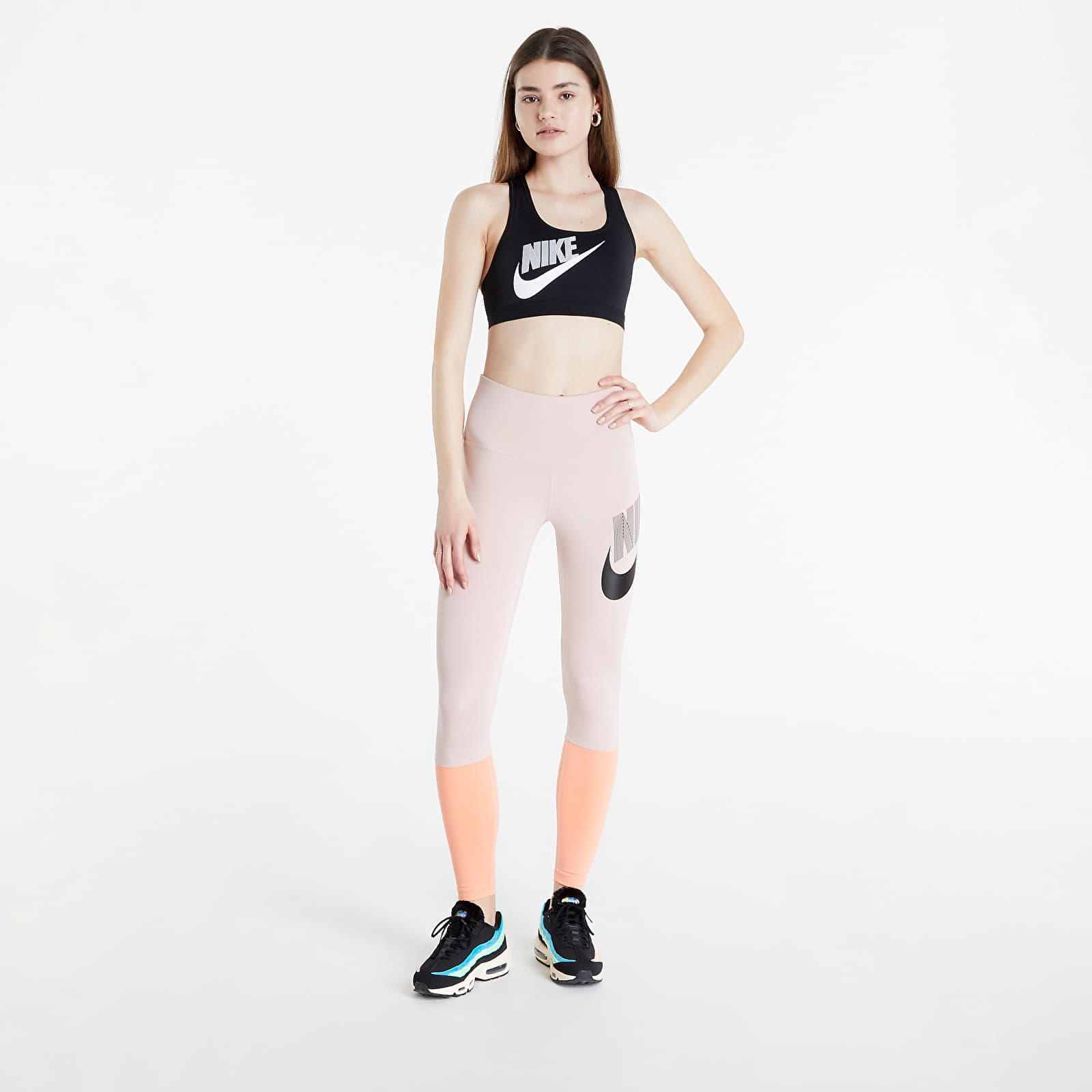 Legíny Nike Dri-FIT One Women's High-Waisted Dance Leggings Pink Oxford/ Crimson Bliss