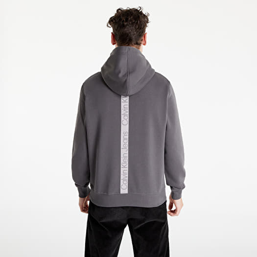 Sweatshirts CALVIN KLEIN JEANS Logo Tape Hoodie Grey Queens