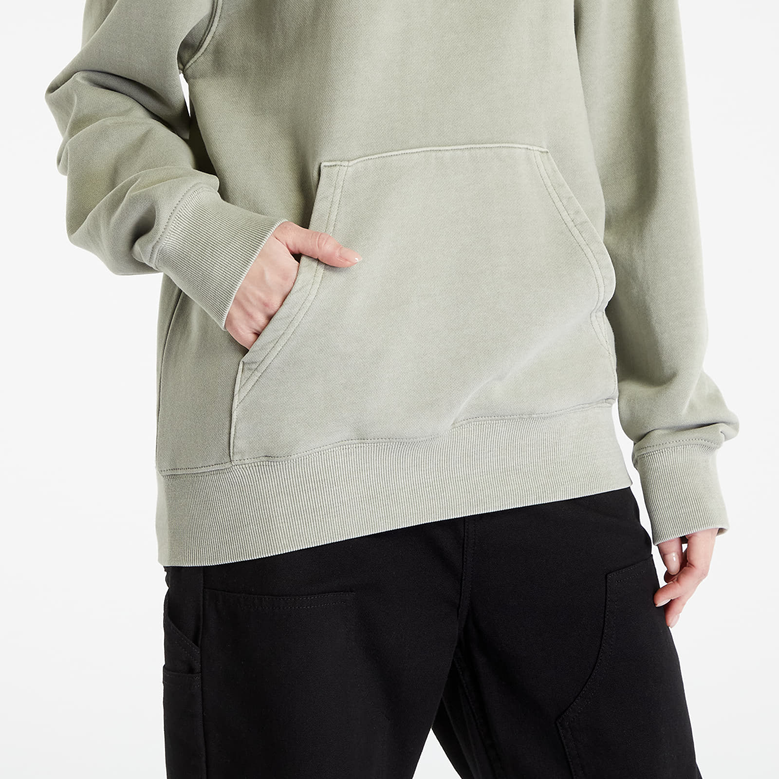 Суичърти Carhartt WIP Hooded Duster Sweat UNISEX Yucca Garment Dyed
