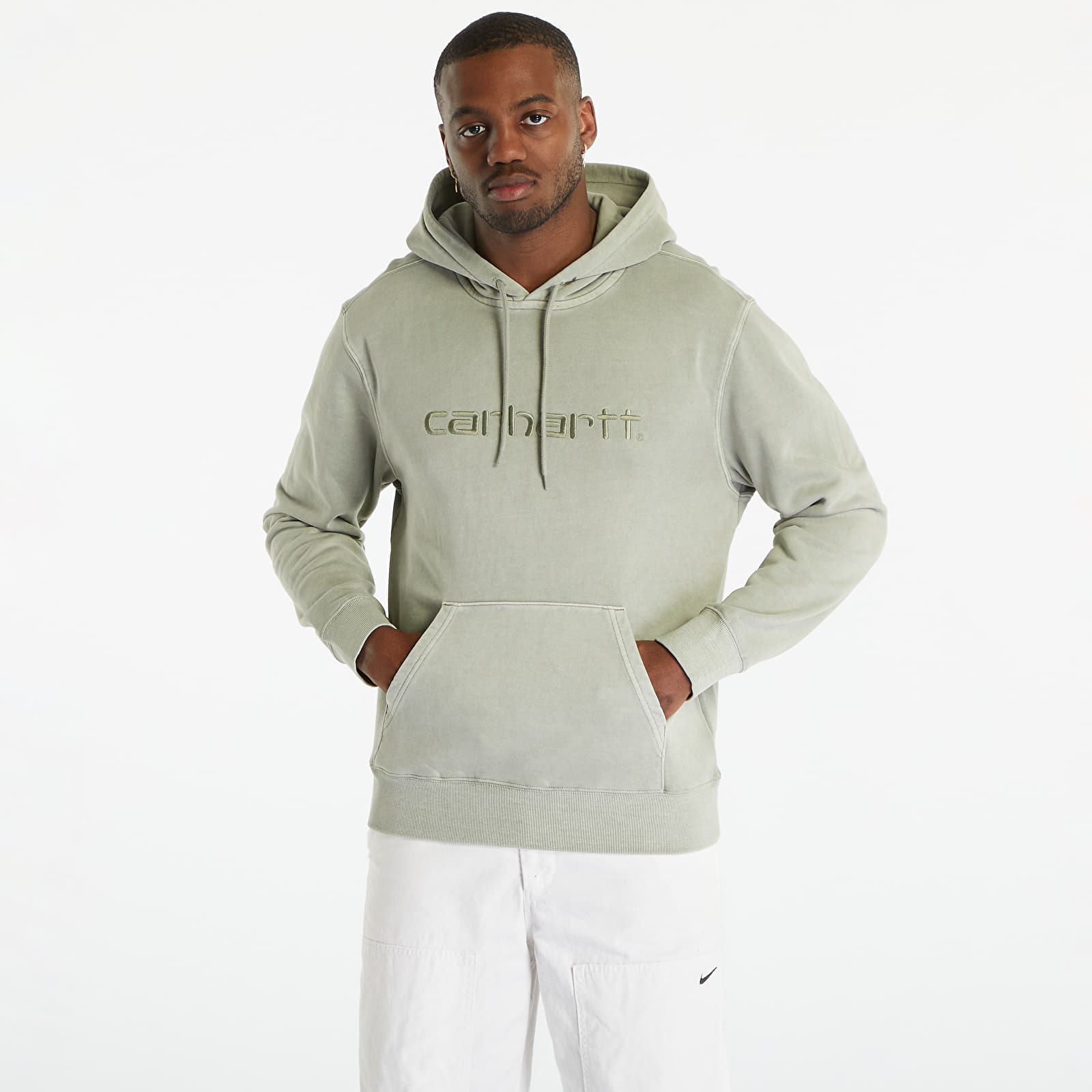 Суичърти Carhartt WIP Hooded Duster Sweat UNISEX Yucca Garment Dyed