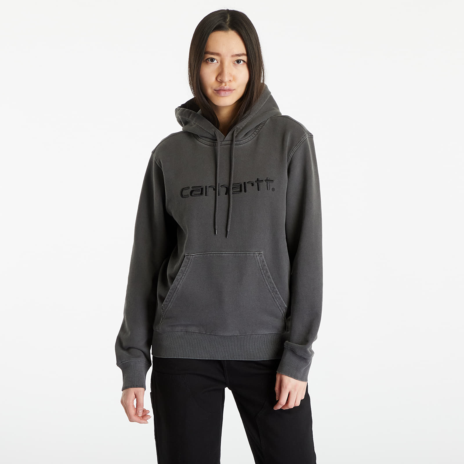 Hoodies and sweatshirts Carhartt WIP Duster Hoodie Black Garment Dyed Queens