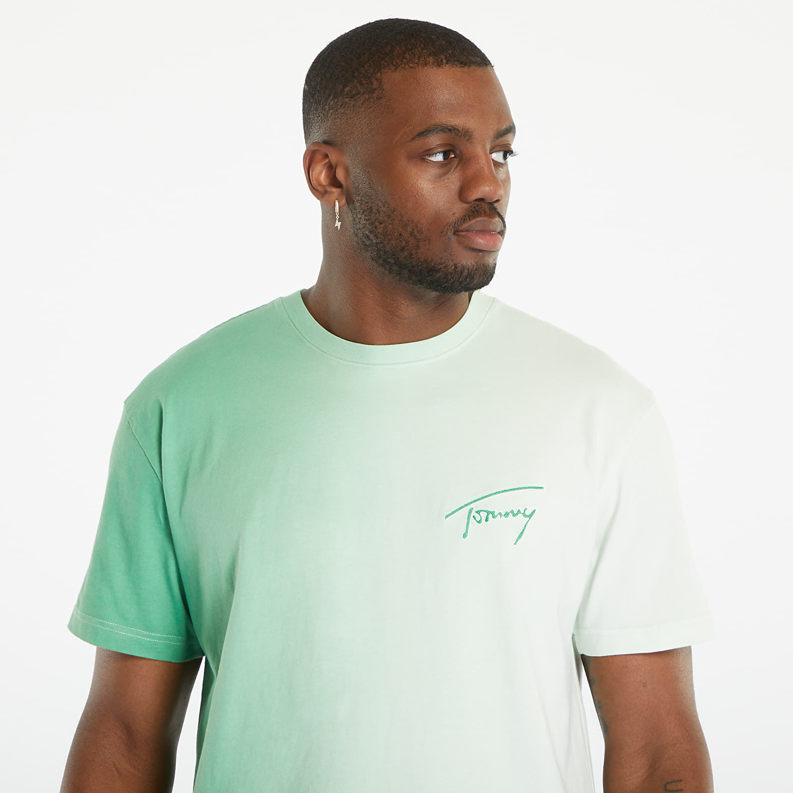 T-krekli TOMMY JEANS Dip Dye Classic FIt T-Shirt Green