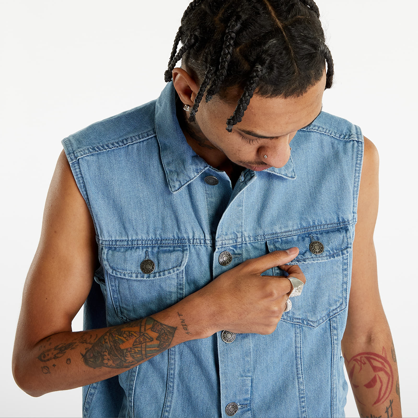 Jacheta Urban Classics Denim Vest Lighter Washed - 1 | YEO