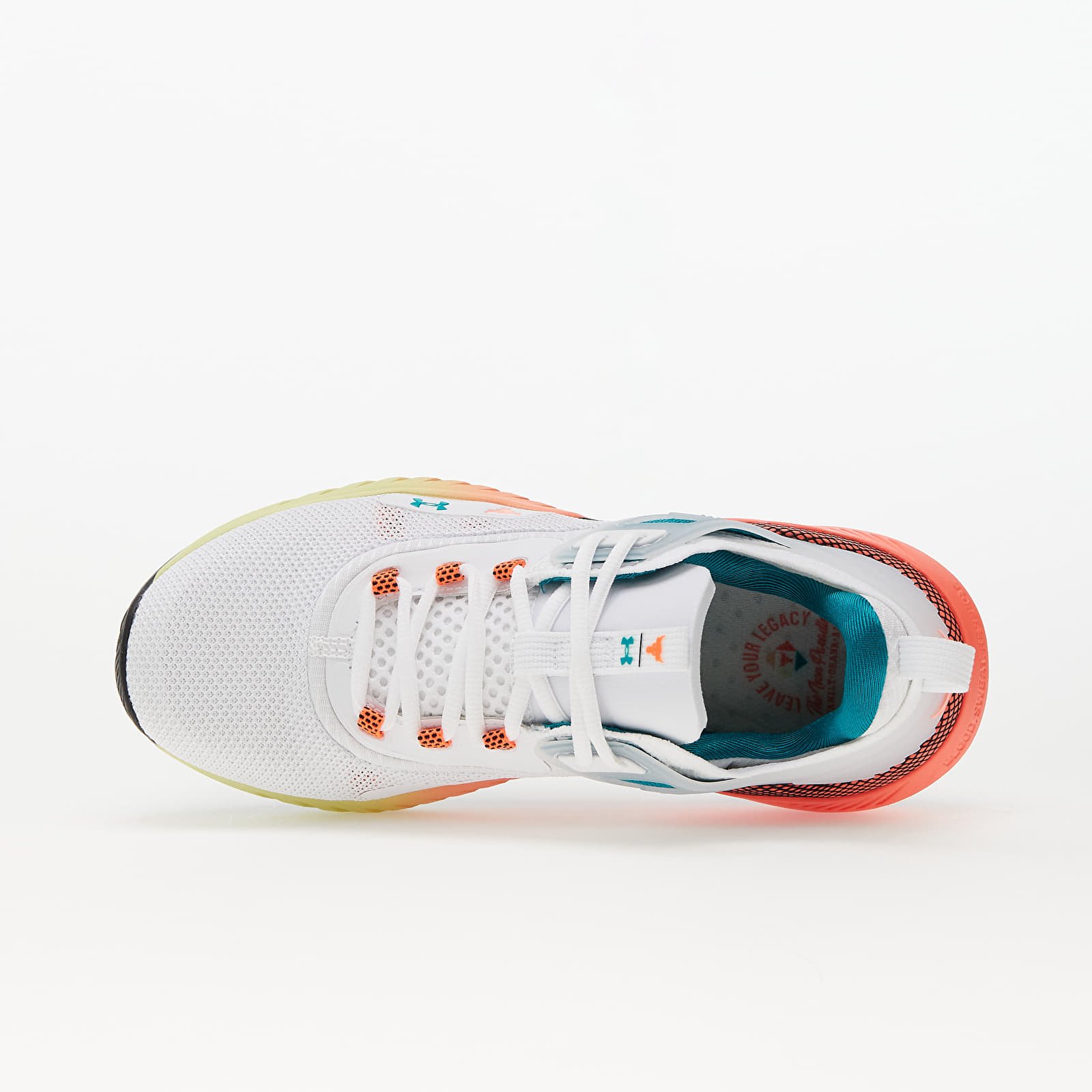 Men's sneakers and shoes Under Armour Project Rock 5 White/ Coastal Teal/ After Burn