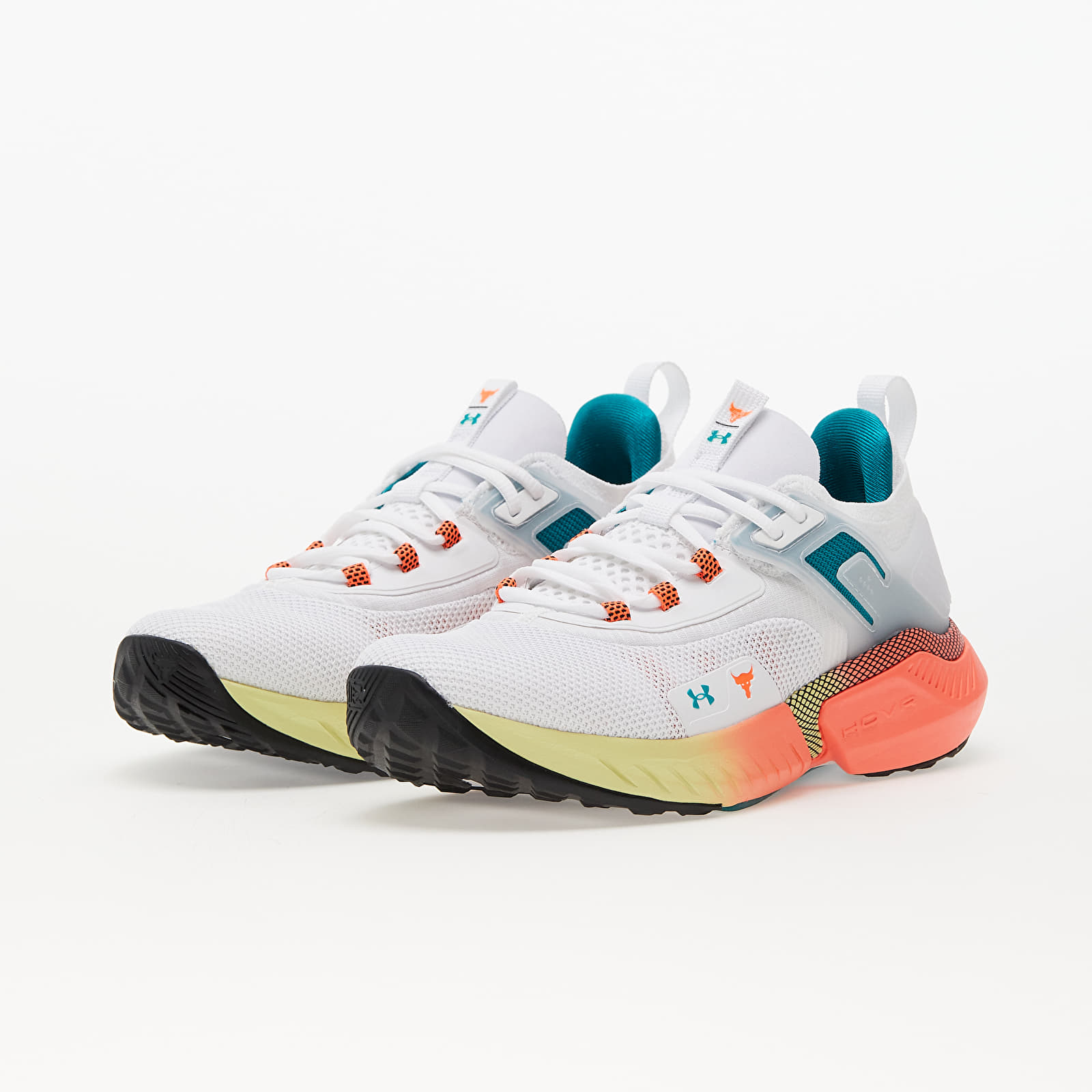 Men s sneakers and shoes Under Armour Project Rock 5 White Coastal Teal After Burn Queens