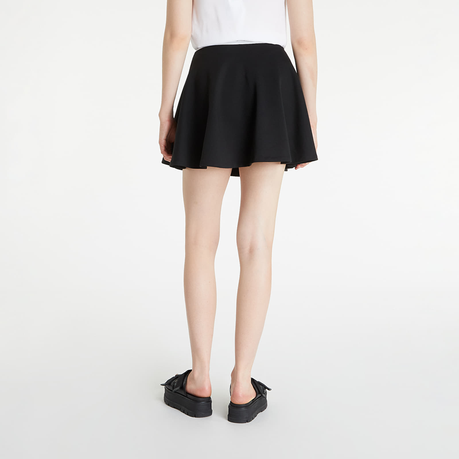 Suknje TOMMY JEANS Logo Waistband Fit Mini Circle Skirt Black