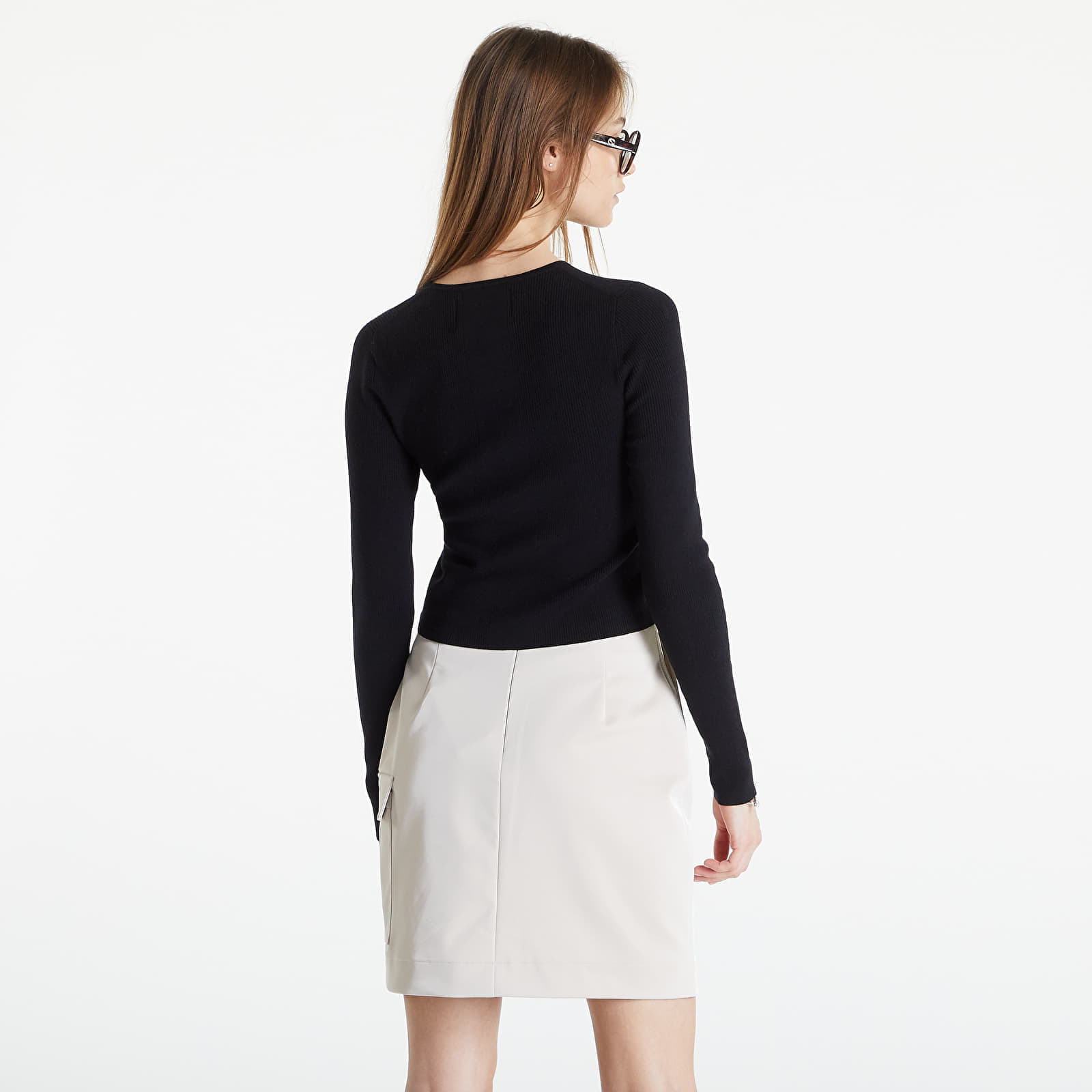 Pullover CALVIN KLEIN JEANS Badge Knitted Cardigan Ck Black