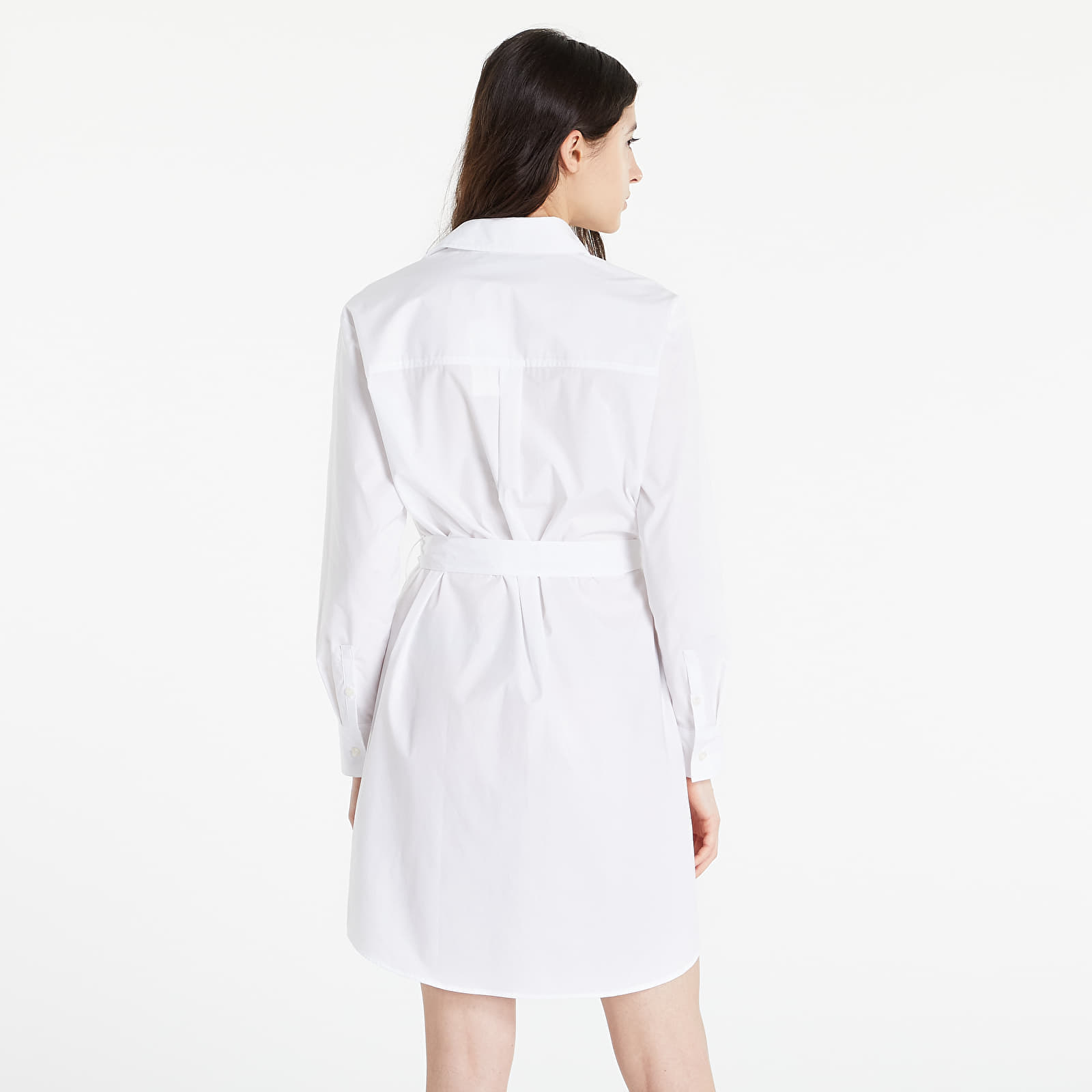 Šaty CALVIN KLEIN JEANS Belted Easy Shirt Dress Bright White