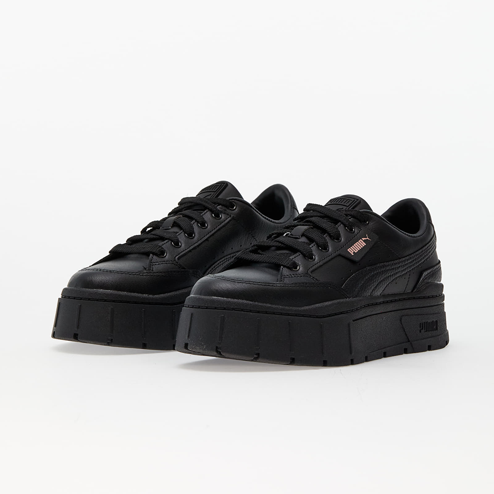 Puma suede platform sneakers black sale