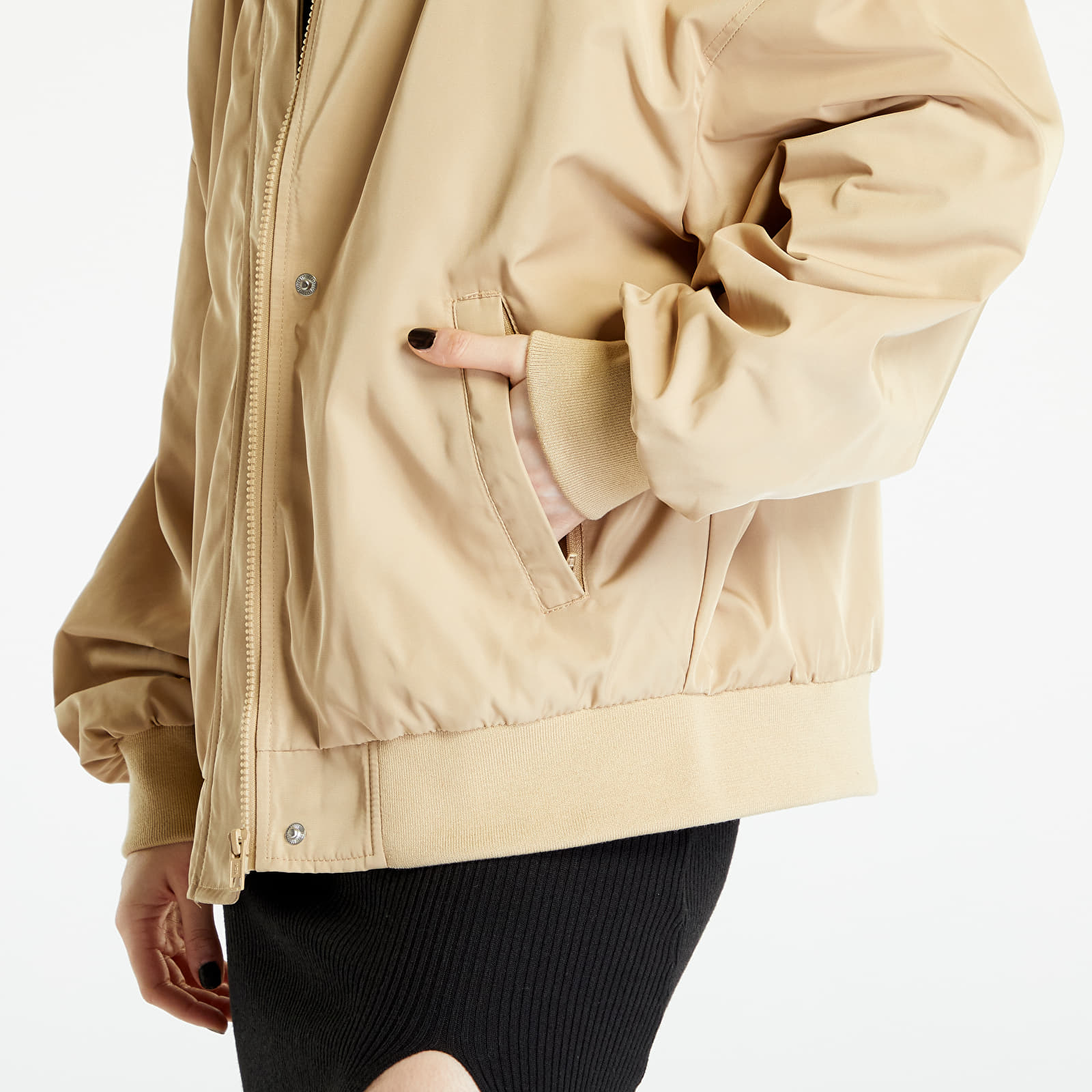 Bomber Recycled Union Jacket Jackets | Light Queens Beige Oversized Classics Ladies Urban