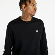 T-shirts FRED PERRY Taped Long Sleeve T-shirt Black | Queens