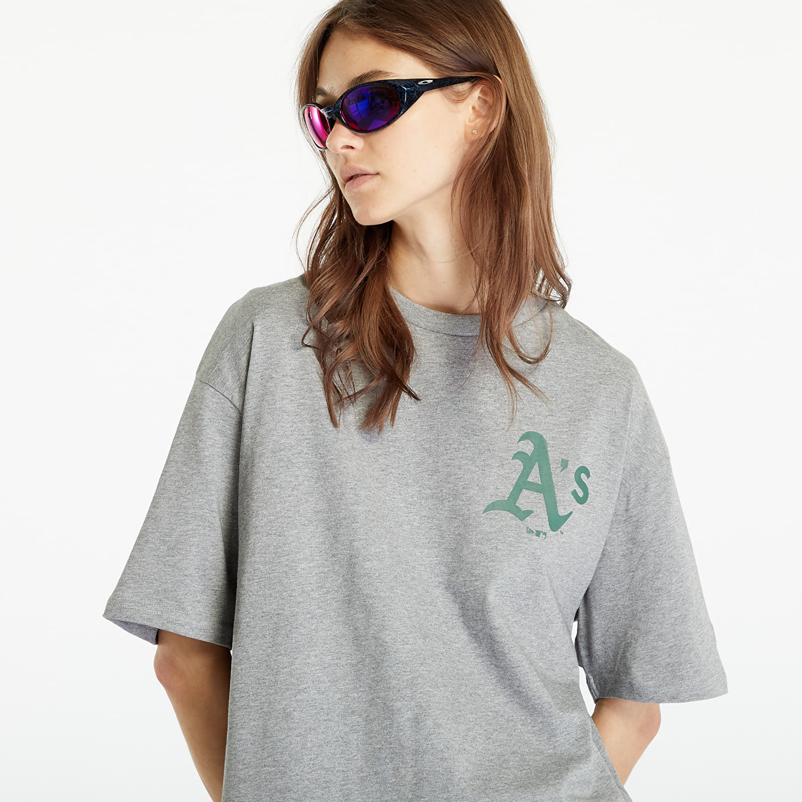 T-shirts  New Era Oakland Athletics MLB Ice Cream Oversized T-Shirt Heather Gray/ Dark Green