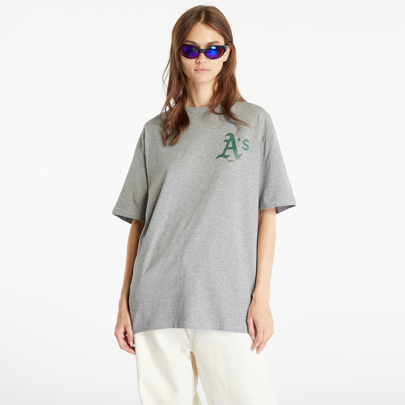 T-shirts  New Era Oakland Athletics MLB Ice Cream Oversized T-Shirt Heather Gray/ Dark Green