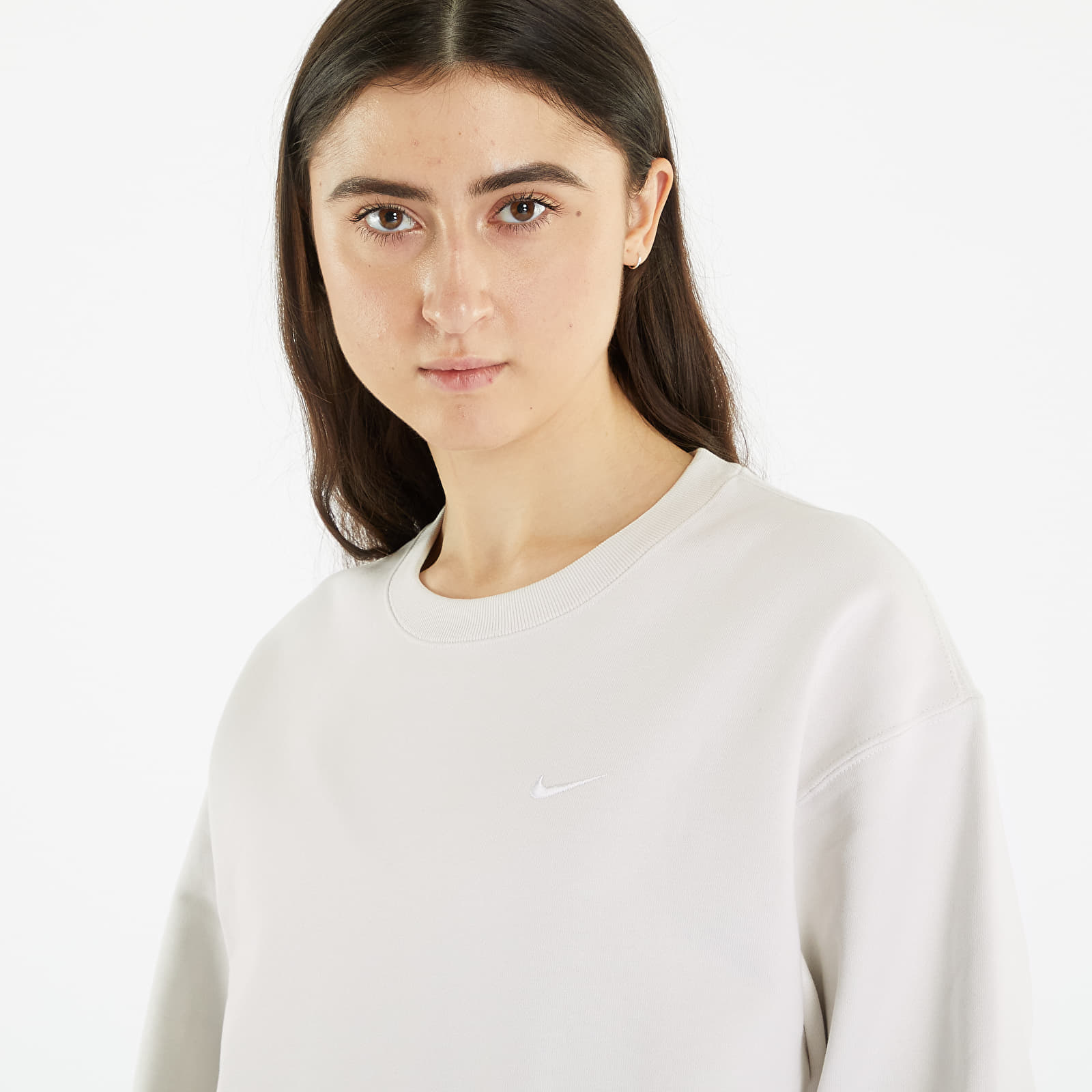 Sweatshirts NikeLab Solo Swoosh Men s Fleece Crew Phantom White
