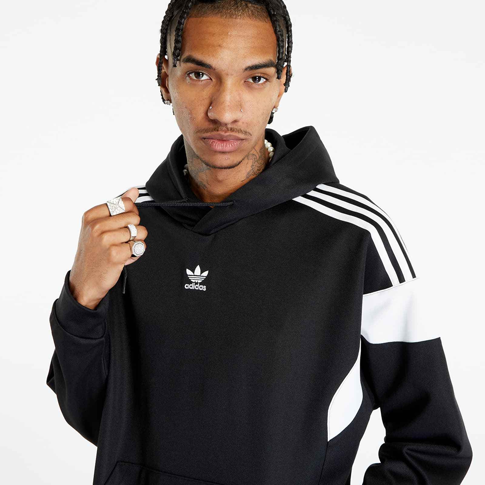 Sudaderas adidas Adicolor Classics Cut Line Hoodie Black