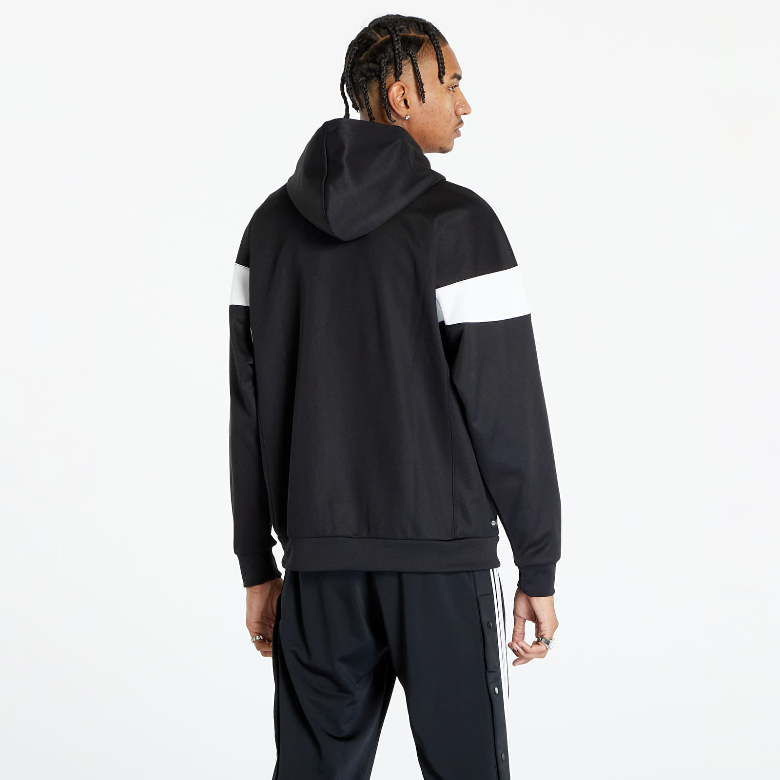 Mikiny adidas Adicolor Classics Cut Line Hoodie Black