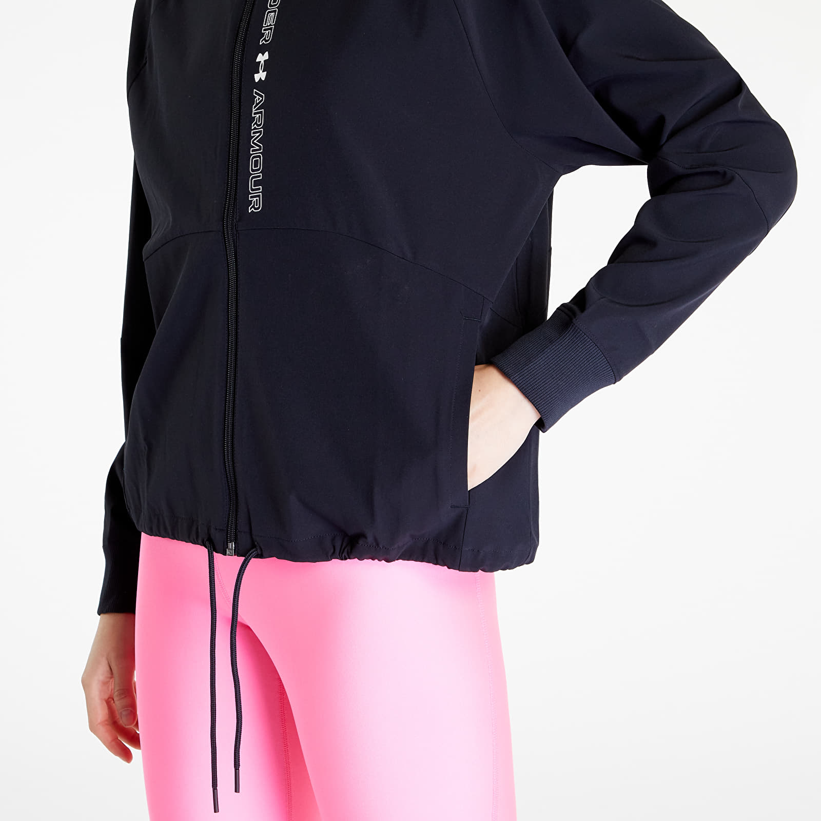 Chaquetas Under Armour Woven FZ Jacket Black/ Black/ White