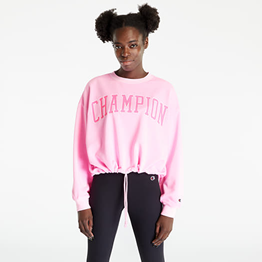 indhold kromatisk hurtig Hoodies and sweatshirts Champion Crewneck Croptop Sweatshirt Pink | Queens