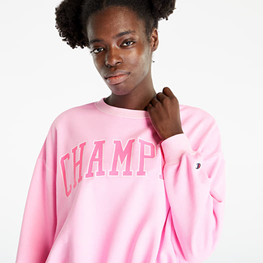 indhold kromatisk hurtig Hoodies and sweatshirts Champion Crewneck Croptop Sweatshirt Pink | Queens
