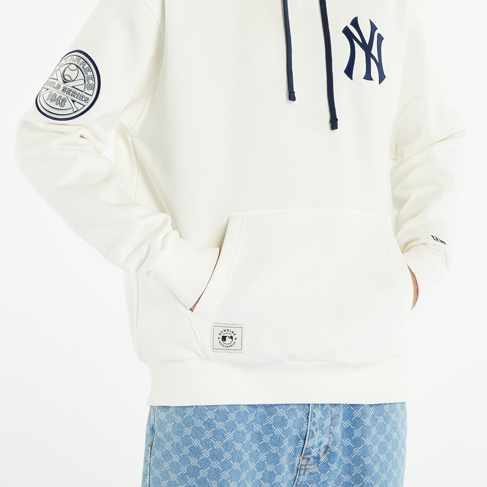 Hoodies en truien New Era New York Yankees MLB Heritage Oversized Hoodie Open White