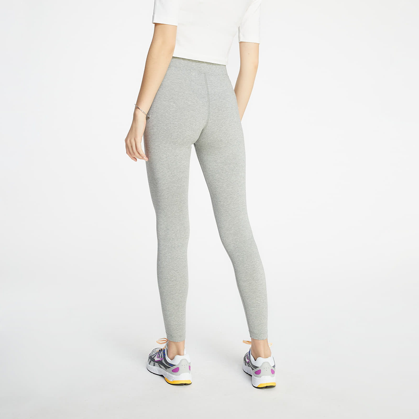 Leggings Nike Sportswear Swoosh High Rise Leggings Dark Grey Heather/ White