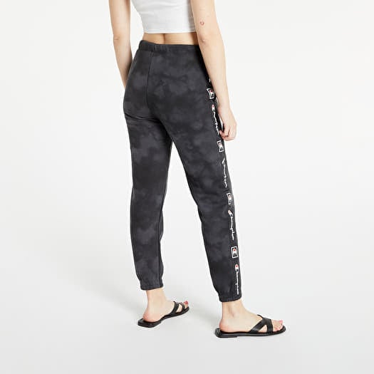Jogginghosen Champion Printed Sweatpants Washed Black Queens