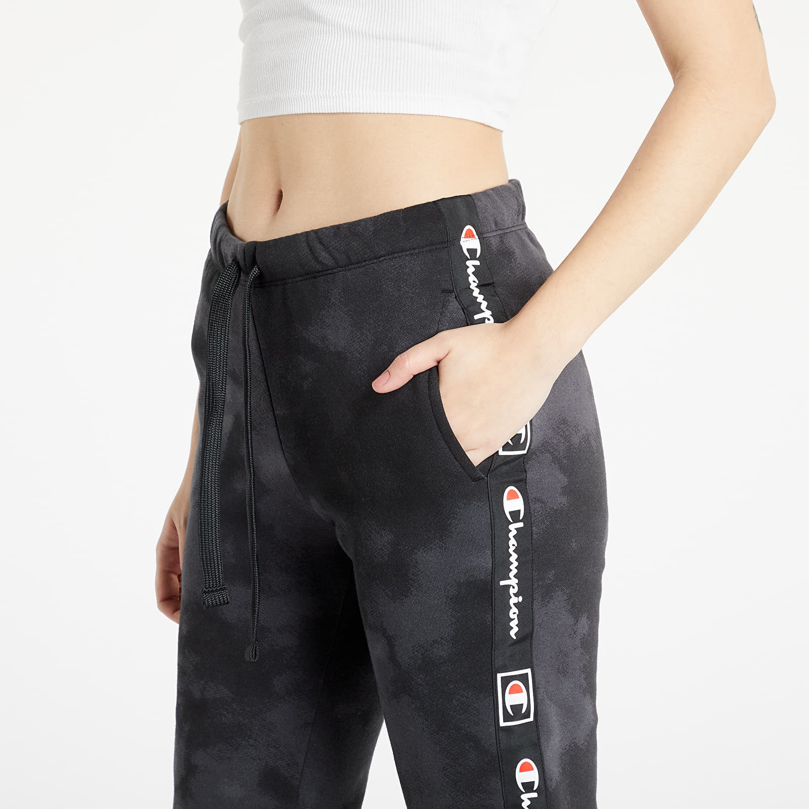 Black champion sweat pants best sale