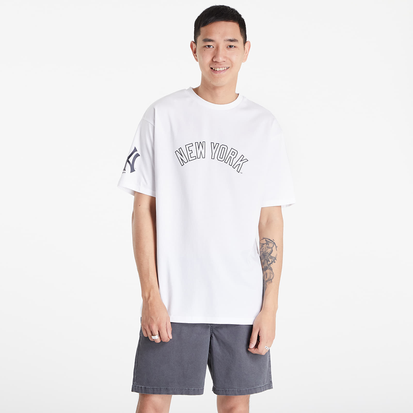 Tričká New Era New York Yankees Washed Pack Wordmark T-Shirt White