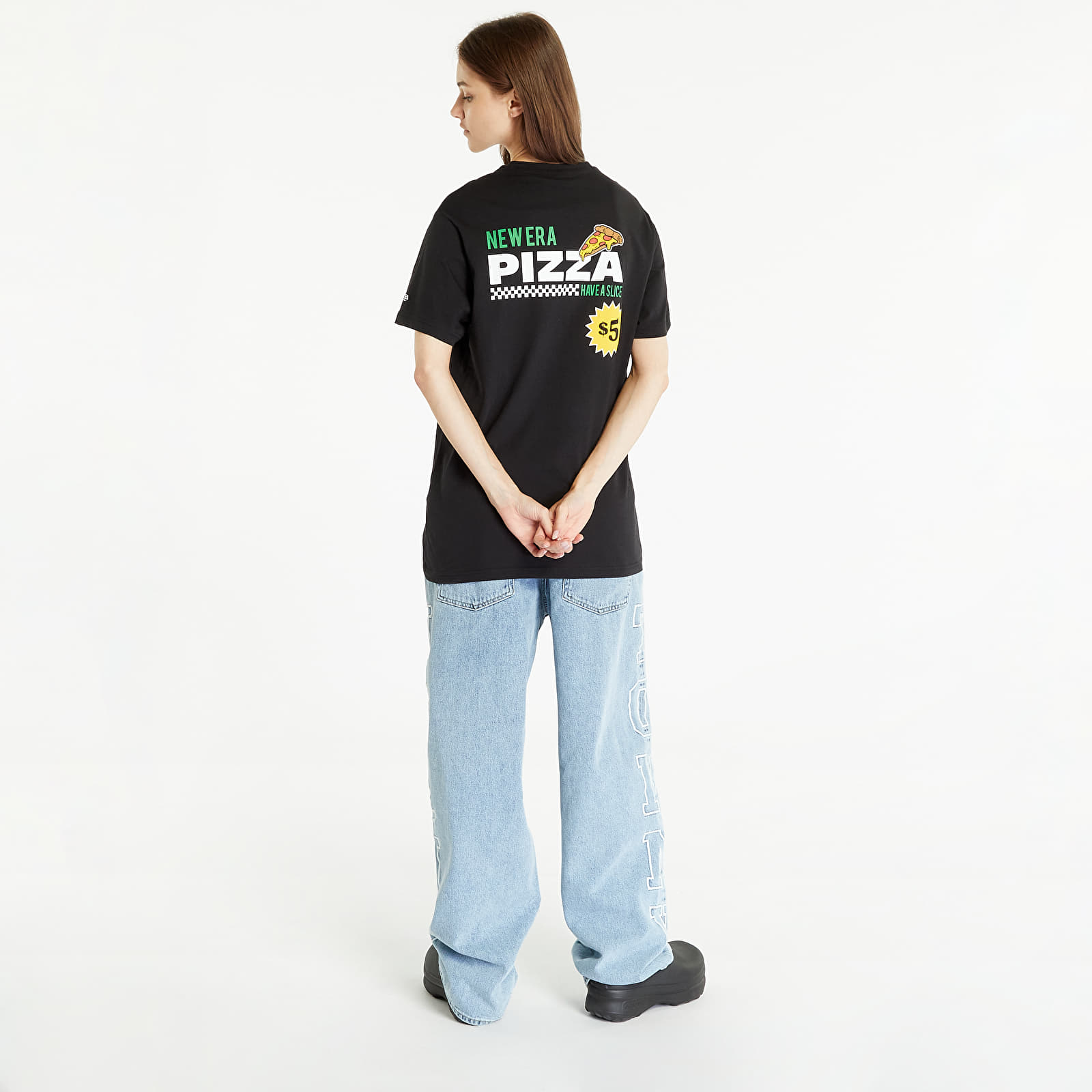 T-shirts New Era Pizza Graphic T-Shirt UNISEX Black/ Dark Green