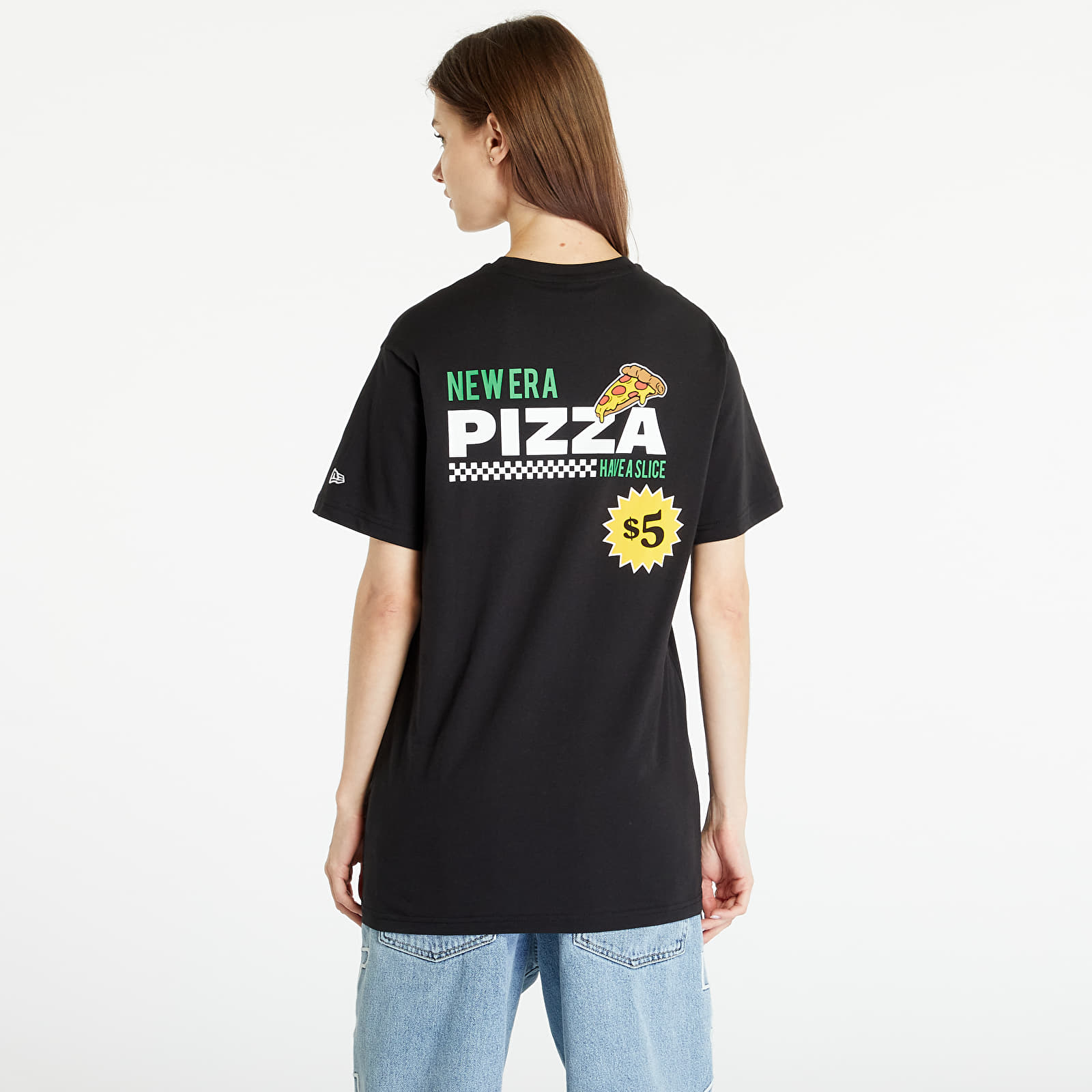 Koszulki New Era Pizza Graphic T-Shirt UNISEX Black/ Dark Green