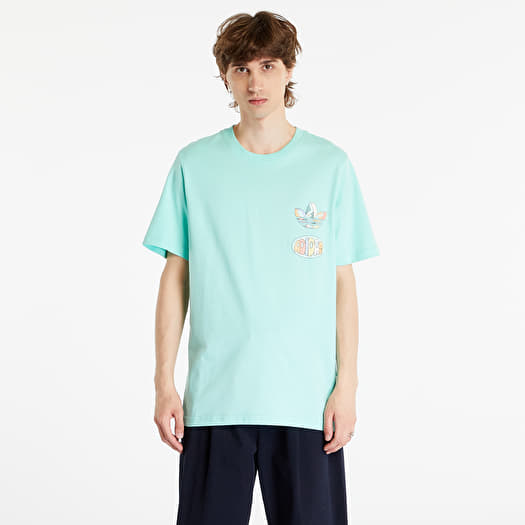 T shirts adidas Originals Enjoy Summer Front Back Graphic Tee Easy green Queens