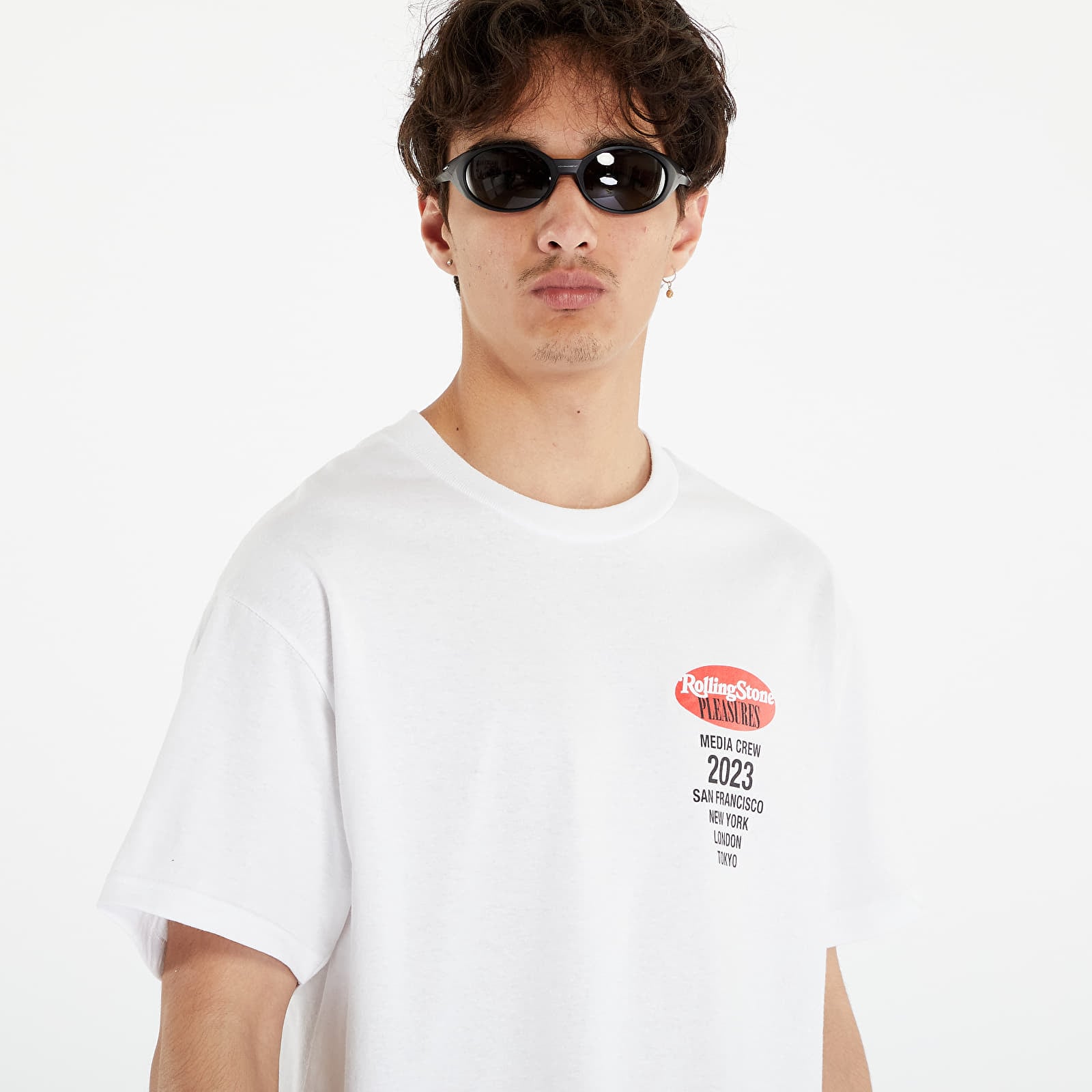 T-krekli PLEASURES Rolling Stone T-Shirt White