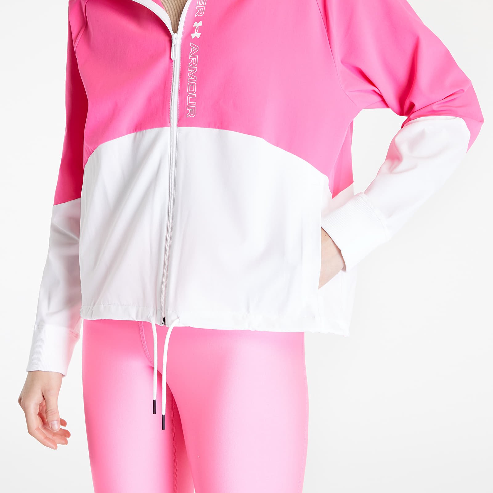 Jackets Under Armour Woven FZ Jacket Pink Queens
