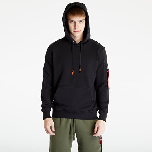 Alpha industries black print hoodie store