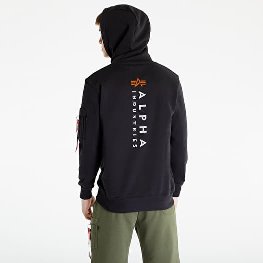Hoodies and sweatshirts Alpha Industries R Print Hoody Black Queens