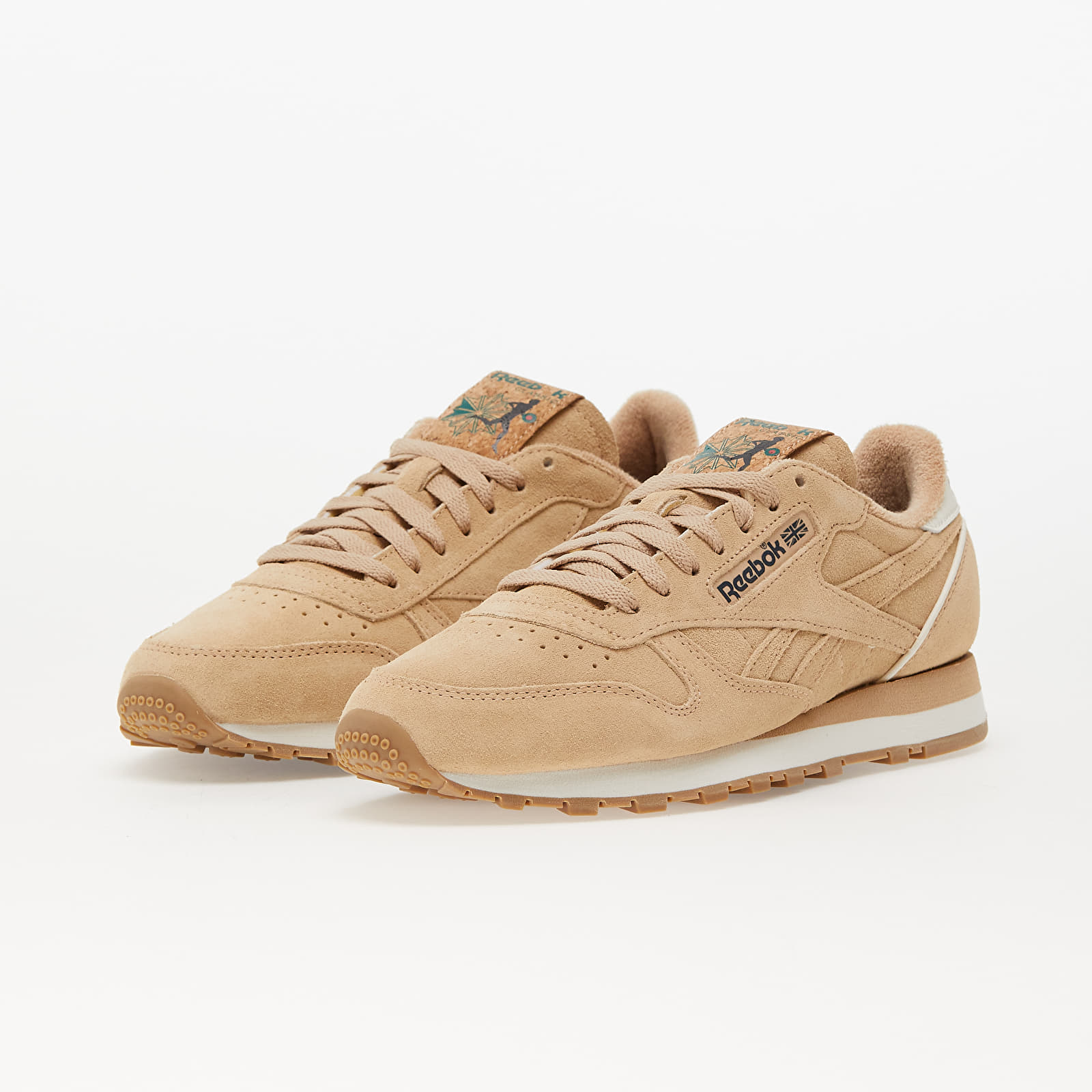 Men's sneakers and shoes Reebok Classic Leather 1983 Vintage Sahara/ Glen Green/ Reebok Rubber Gum-04