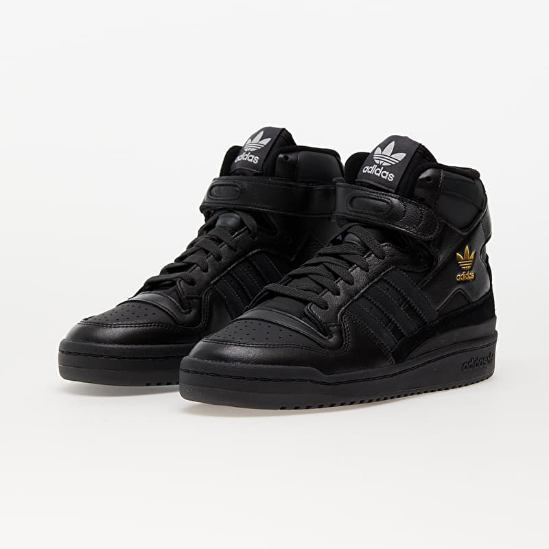 靴  FORUM Hi OG Black leather US9 adidas Originals Forum 84 Hi Core Black/ Carbon/ Grey Six | Queens