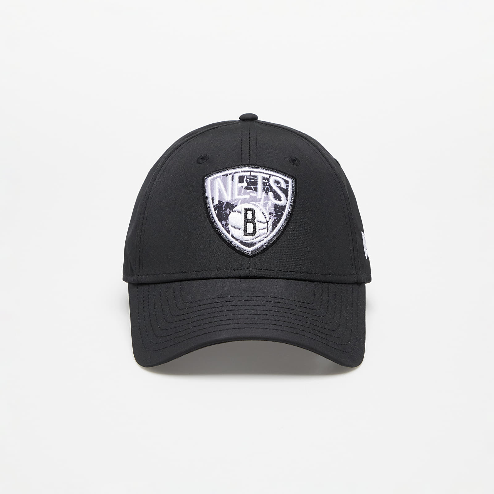 Cepures New Era Brooklyn Nets Print Infill 9FORTY Adjustable Cap Black