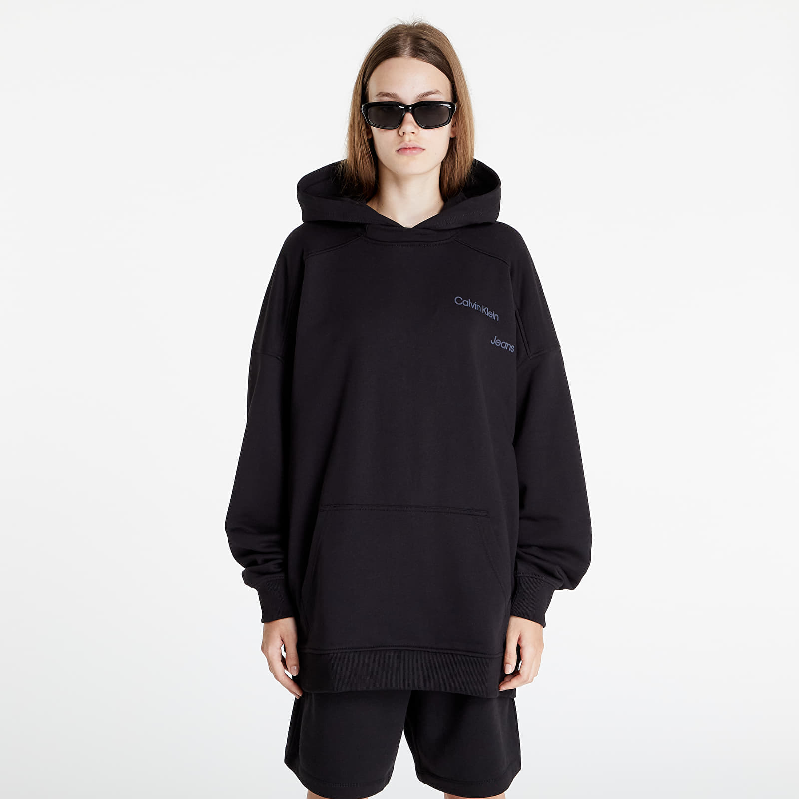 Dukserice CALVIN KLEIN JEANS Disrupted Logo Hoodie Ck Black